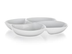 BANQUET Miska dělená 26,5x26,5cm porcelán BIANCA