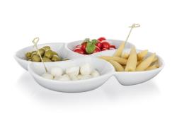 BANQUET Miska dělená 26,5x26,5cm porcelán BIANCA