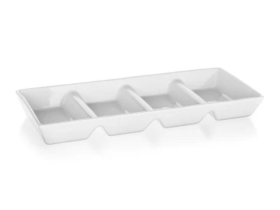 BANQUET Miska dělená 33,7x13,7cm porcelán BIANCA