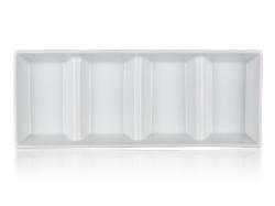 BANQUET Miska dělená 33,7x13,7cm porcelán BIANCA