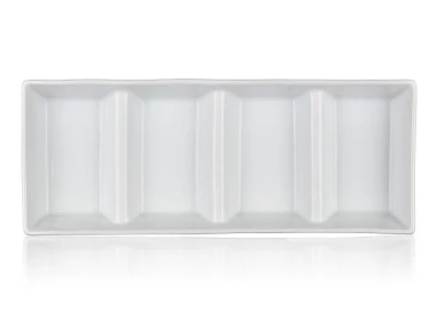 BANQUET Miska dělená 33,7x13,7cm porcelán BIANCA