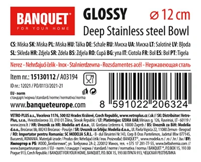 BANQUET Miska pr.12cm GLOSSY nerez
