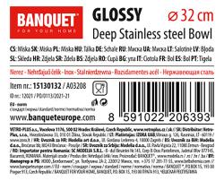 BANQUET Miska pr.32cm GLOSSY nerez
