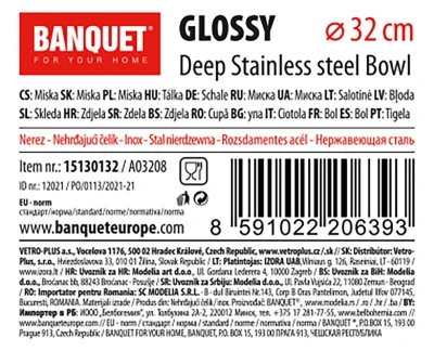 BANQUET Miska pr.32cm GLOSSY nerez