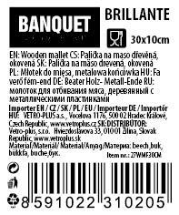 BANQUET Palička na maso oboustr.30cm dřev.+ kov