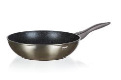 Banquet Pánev WOK 28x7,8cm/3mm nepřiln.povrch METALLIC PLATINUM