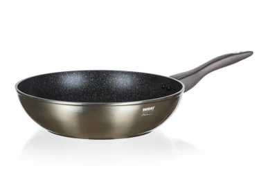 Banquet Pánev WOK 28x7,8cm/3mm nepřiln.povrch METALLIC PLATINUM Banquet Pánev WOK 28x7,8cm/3mm nepřiln.povrch METALLIC PLATINUM