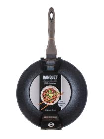 Banquet Pánev WOK 28x7,8cm/3mm nepřiln.povrch METALLIC PLATINUM