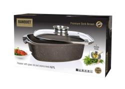 BANQUET Pekáč 39,5x22x11cm nepřiln.povrch PREMIUM Dark Brown s aroma knobem