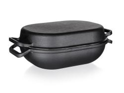 BANQUET Pekáč + poklice EXCELLENT 39x26x14cm 3+4l litina ČER