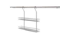 BANQUET Polička závěsná VARIELLA 2 patra 37x37x9cm Cr