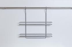 BANQUET Polička závěsná VARIELLA 2 patra 37x37x9cm Cr