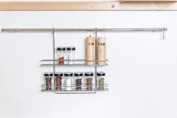 BANQUET Polička závěsná VARIELLA 2 patra 37x37x9cm Cr