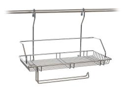 BANQUET Polička závěsná VARIELLA s držákem 40x34x21cm Cr