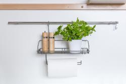 BANQUET Polička závěsná VARIELLA s držákem 40x34x21cm Cr