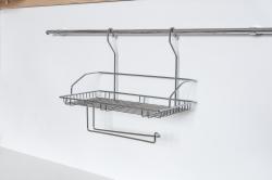 BANQUET Polička závěsná VARIELLA s držákem 40x34x21cm Cr