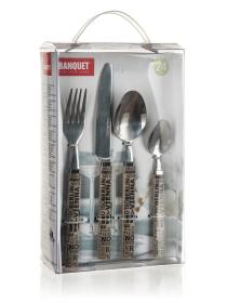 BANQUET Příbor CAPITAL nerez, PH rukojeť sada 24díl.