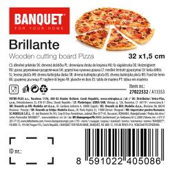 BANQUET Prkénko na pizzu pr.32x1,5cm BRILLANTE dřev.