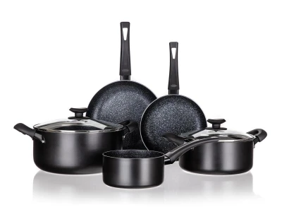 BANQUET Sada nádobí BLACK STONE 7díl. nepřiln.povrch BANQUET Sada nádobí BLACK STONE 7díl. nepřiln.povrch