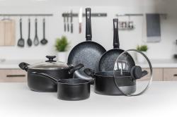 BANQUET Sada nádobí BLACK STONE 7díl. nepřiln.povrch