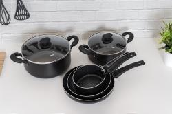 BANQUET Sada nádobí BLACK STONE 7díl. nepřiln.povrch