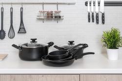BANQUET Sada nádobí BLACK STONE 7díl. nepřiln.povrch