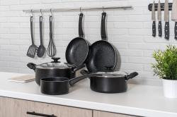 BANQUET Sada nádobí BLACK STONE 7díl. nepřiln.povrch