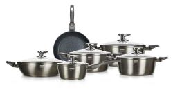 BANQUET Sada nádobí METALLIC PLATINUM 11díl. nepřiln. povrch