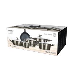 BANQUET Sada nádobí METALLIC PLATINUM 11díl. nepřiln. povrch