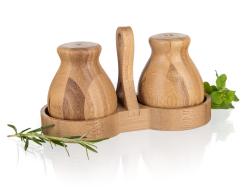 BANQUET Slánka a pepřenka se stojánkem dřev. BRILLANTE Bamboo