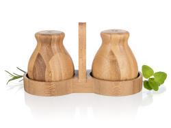 BANQUET Slánka a pepřenka se stojánkem dřev. BRILLANTE Bamboo