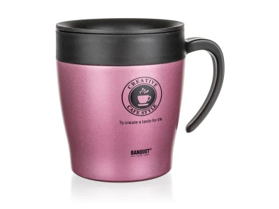BANQUET Termohrnek 330ml TAZZA nerez/PH RŮŽ