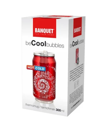 Banquet Termoska 0,3l plechovka BE COOL BUBBLES ČRV