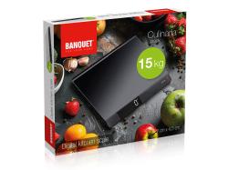 BANQUET Váha kuchyňská plochá 15kg digitální ČER