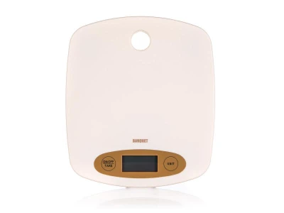 BANQUET Váha kuchyňská plochá 5kg digitální KRÉM BANQUET Váha kuchyňská plochá 5kg digitální KRÉM