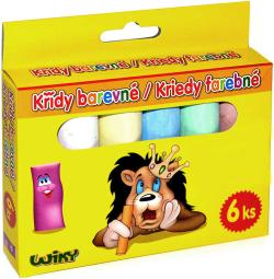 Barevné křídy dětské chodníkové set 6ks se lvem v krabičce Barevné křídy dětské chodníkové set 6ks se lvem v krabičce