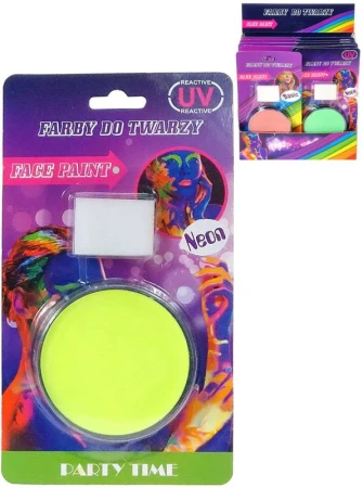 Barvy na obličej párty základní / UV neonové 12 barev Barvy na obličej párty základní / UV neonové 12 barev