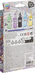 Barvy na sklo 5x 20ml kreativní set se štětcem v krabici