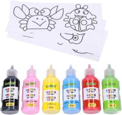 Barvy na sklo glitter se třpytkami set 5x 22ml + černá kontura se šablonami