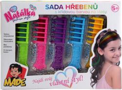 Barvy na vlasy Natálka dětský kadeřnický set hřebeny s křídovou barvou 5ks