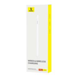 Baseus Aktivní stylus Smooth Writing Series s bezdrátovým a kabelovým nabíjením (bílý)