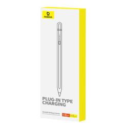 Baseus Aktivní stylus Smooth Writing Series s bezdrátovým nabíjením, USB-C (bílý)