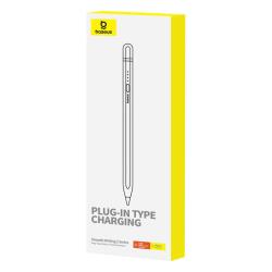 Baseus Aktivní stylus Smooth Writing Series s nabíjením ze zásuvky, blesk (bílý)