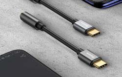 Baseus Audio adaptér L54 USB-C mini jack 3,5 mm - černo-šedý