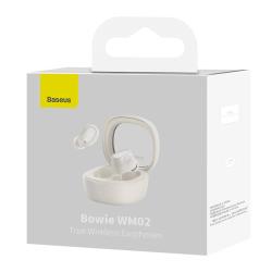 Baseus Bezdrátová sluchátka Bowie WM02 TWS, Bluetooth 5.3 (bílá)