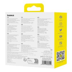 Baseus Bezdrátová sluchátka Bowie WM02 TWS, Bluetooth 5.3 (bílá) OS