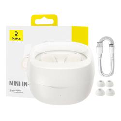Baseus Bezdrátová sluchátka Bowie WM02 TWS, Bluetooth 5.3 (bílá) OS