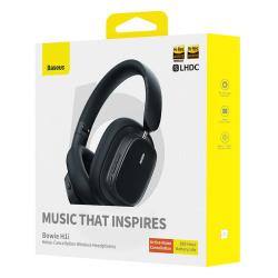 Baseus Bezdrátová sluchátka s potlačením hluku Bowie H1i (černá)