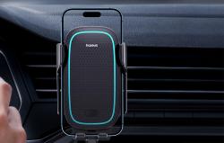 Baseus Bezdrátový nabíjecí držák do auta MilkyWay Pro 15W (černý)