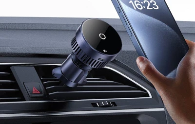 Baseus Držák do auta s indukční nabíječkou MagPro 15W Qi2.0 (černý)